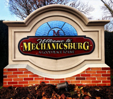 Picture of the Welcome to Mechanicsburg sign.