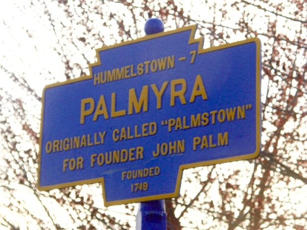 Street sign in Palmyra, PA.
