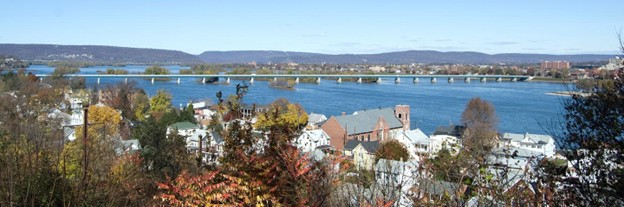 Picture of West Shore, Pennsylvania and surrounding Susquehanna River.
